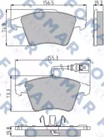 FOMAR FRICTION fo861981 -  Комплект тормозных колодок, дисковый тормоз